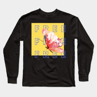 Bold and Urban, Free as a Butterfly Shirt, Simple Free Tee Long Sleeve T-Shirt